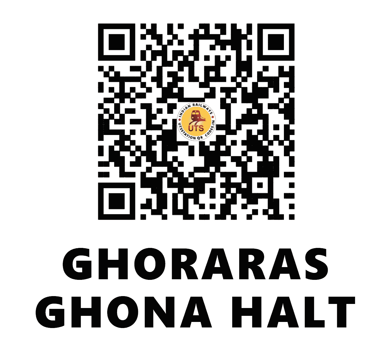 UTS QR Code for GHORARAS GHONA HALT - GGV - ER (WEST BENGAL)